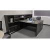 Black Modern Wooden Office Furniture Staff Office Desk with Cabinet