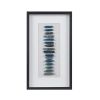 Cerulean Stones Framed Blue Agate Shadowbox Wall Decor Panel