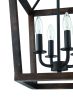 4 - Light Dimmable Geometric Chandelier