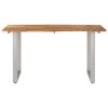 Dining Table 55.1"x27.6"x29.9" Solid Acacia Wood