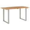 Dining Table 55.1"x27.6"x29.9" Solid Acacia Wood