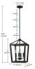 4 - Light Dimmable Geometric Chandelier