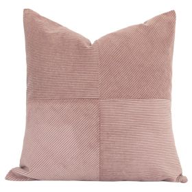 Nordic Ins Dirty Pink Splicing Pillow (Option: Dirty pink-45x45cm)