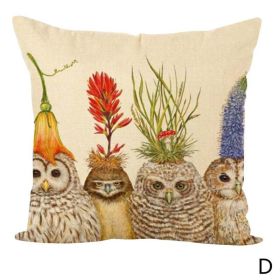New Animal Owl Cushion Cover (Option: 4 Style-45x45cm)