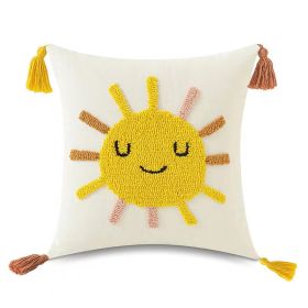 Loop Pillow Cover Tufted Ins Wind Hotel Homestay (Option: Sun Without Core-45x45cm)
