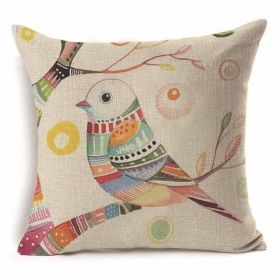 Cotton Branch With Pattern With Pillow Pillow Cover (Option: 10 Style-45x45cm)