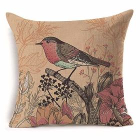 Cotton Branch With Pattern With Pillow Pillow Cover (Option: 15 Style-45x45cm)