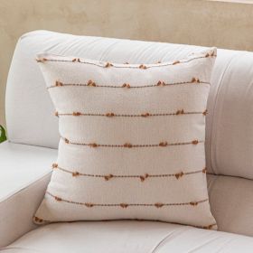 Home Fashion Simple Cotton Blype Sofa And Bed Cushions Pillow Cover (Option: Light Brown-30 X50cm Pillowcase Only)