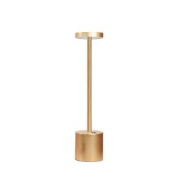 Cordless Rechargeable Touch Control LED Night Light Table Lamp Modern Bedside LED USB Desk Atmosphe Lamp (Color: gold)