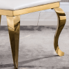 Leatherette Dining Chair with Oval Backrest Set of 2;  Stainless Steel Legs. Size: 22'Lx26"Dx44"H
