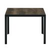 Nesting Coffee Table Set of 2;  Square Modern Stacking Table with Wood Finish for Living Room