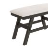 6-Piece Wood Counter Height Dining Table Set with Storage Shelf;  Kitchen Table Set with Bench and 4 Chairs; Rustic Style