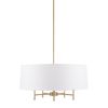 Presidio 5-Light White Drum Shade Chandelier