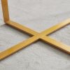 Minimalism rectangle coffee table,Golden metal frame with tempered glass tabletop