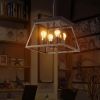 Farmhouse Chandelier 4-Light Vintage Antique Chandeliers Light Fixture For Kitchen Dining Room Living Room(No Bulbs)