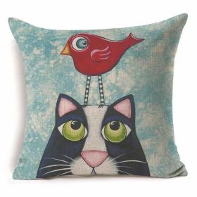 Cotton Branch With Pattern With Pillow Pillow Cover (Option: 4 Style-45x45cm)